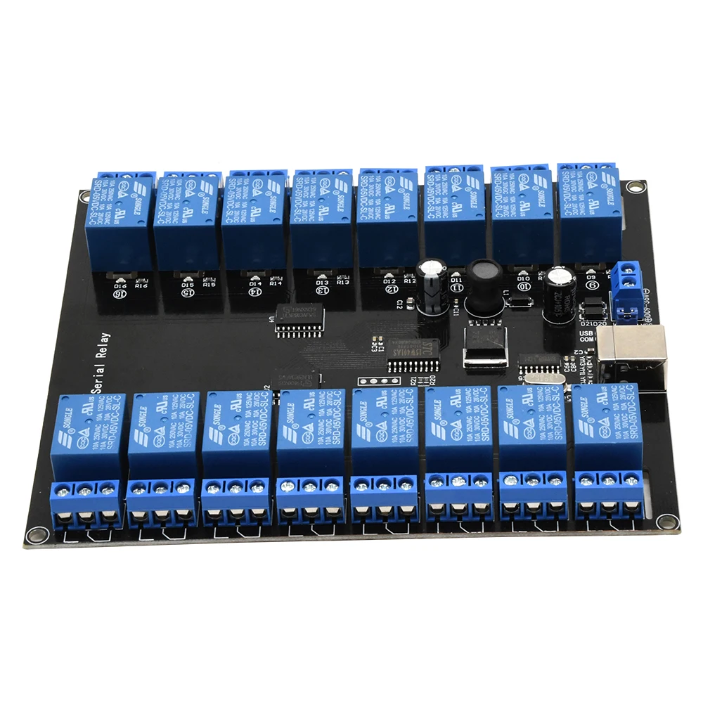 Imagem -04 - Módulo de Relé Serial para Arduino Carga Máxima 16 Canais 6ch 10a 250v dc 7v38v