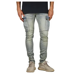 Jean skinny cargo multi-poches pour homme, neuf, commandé