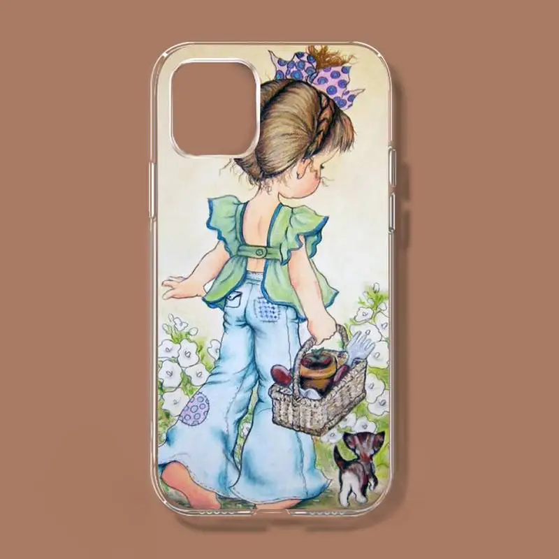 Sarah Kay Little Girl Phone Case for iPhone 8 7 6S Plus X 5S SE 2020 XR 11 12 mini pro XS MAX