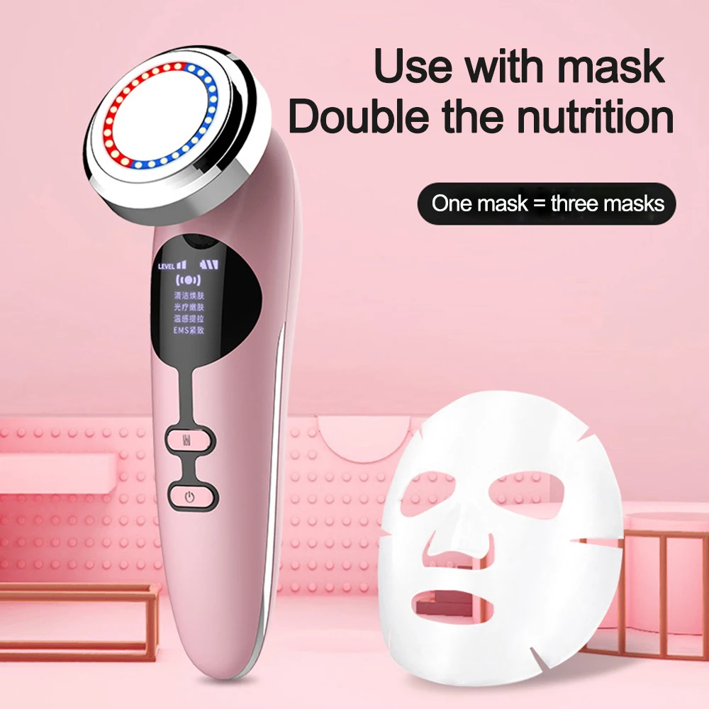 

EMS LED Photon Rejuvenation Machine Face Lift Skin Tighten Device Wrinkle Removal Radio Frequency Facial Massager