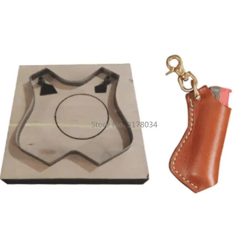 New Leather Die Cut for DIY Leathercraft Fire Lighter Case Knife Mould Dies Hand Punch Tool Lighter Cover Template Pattern