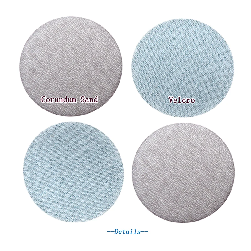 100PCS 2 Inch 50mm Sanding Discs Hook & Loop White Dry Grinding Abrasive Sandpaper 60 to 1200 Grit for Wood Metal Car Sanding