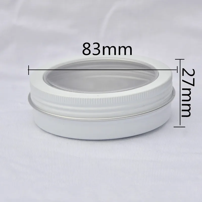 

50pcs Cream Jar Round Tin Cosmetic Lip Balm Containers Nail Craft Pot Refillable Bottle Screw Thread Lids Empty Aluminum Cans