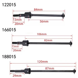 Arbre d'entraînement de transmission Dogbone en acier, 122015, 166015, 188015, 1/10, 94101, 94102, 94123, 2 pièces