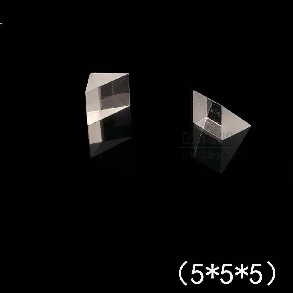 Imagem -06 - Refletor Óptico a Laser de Ângulo Reto Prisma Reflexão Externa Grande Superfície com Revestimento de Alumínio Reflexivo Prisma 5*5*5 mm