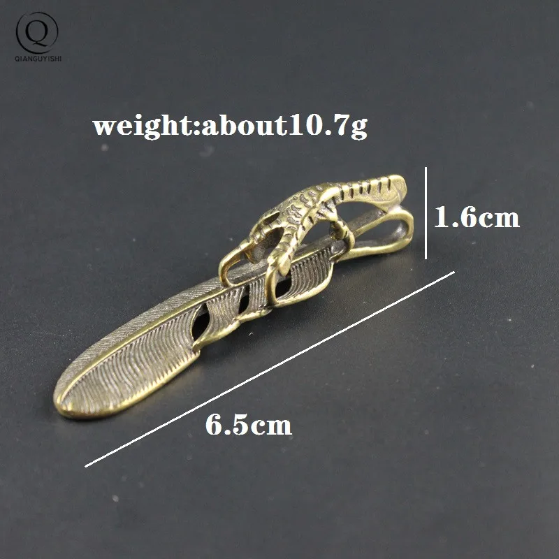 Brass Eagle Claw Keychain Pendants Vintage Punk Paw Car Key Chain Rings Hanging Jewelry Handmade Braided Rope Suspension Lanyard