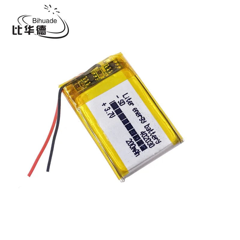 3.7V lithium battery 200mah 402030 042030 GPS Li-Po Rechargeable Battery For MP3 MP4 MP5