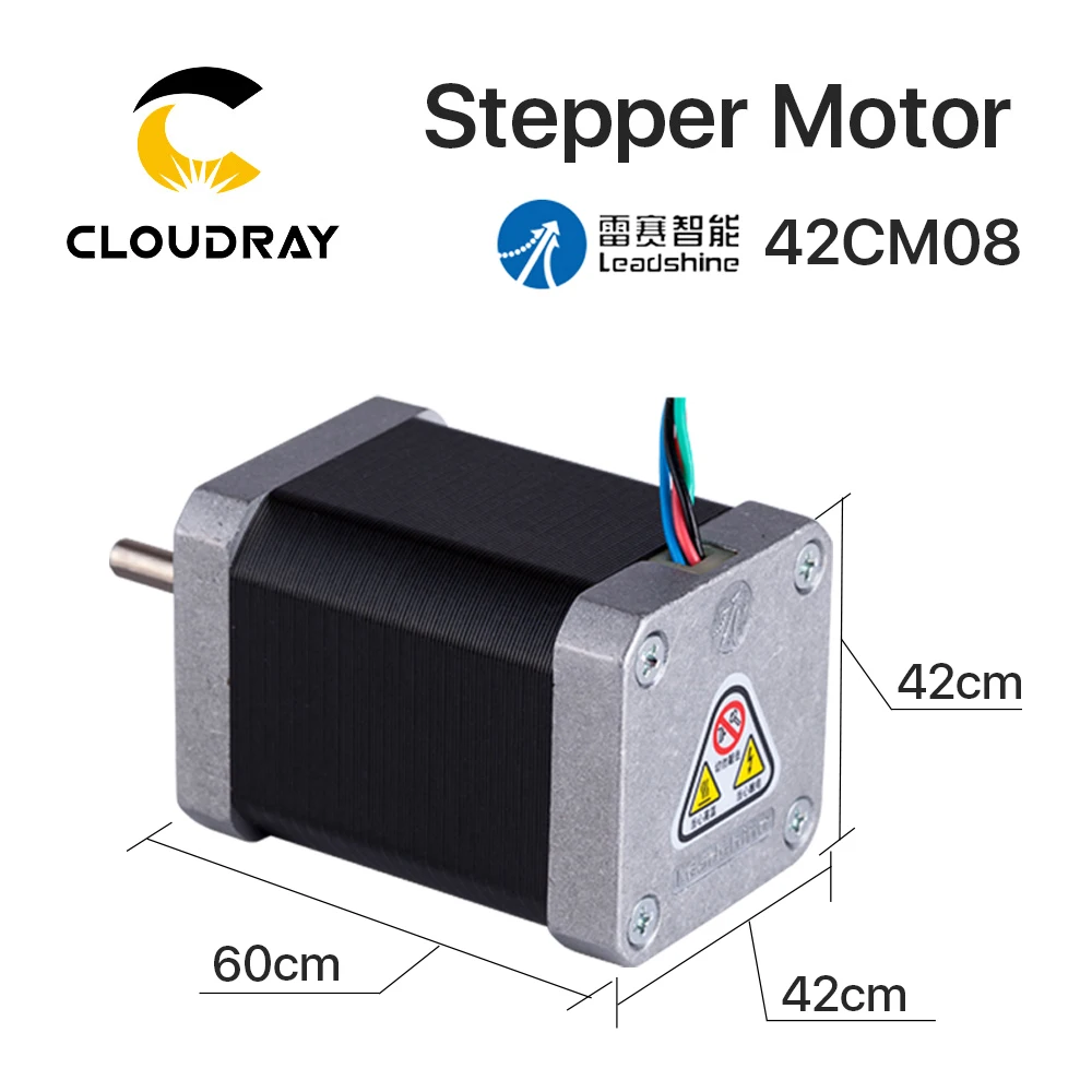 Leadshine Nema 17 Stepper Motor (42CM08) 60mm 0.8N.m 2.5A 4-lead for 3D printer CNC Engraving Milling Machine