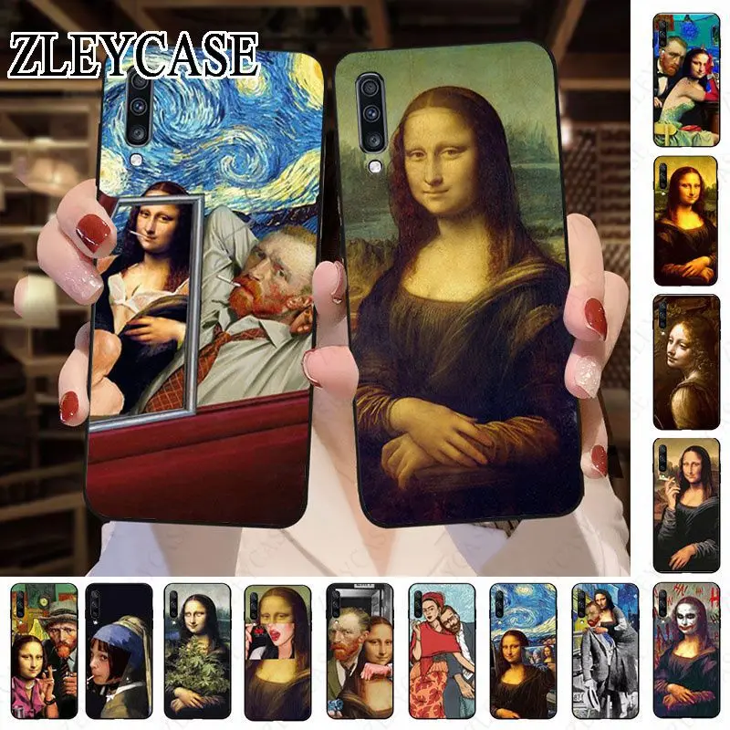 Mona Lisa funny Spoof Art Van gogh Starry Case For Samsung Galaxy A12 A13 A14 A22 A23 A32 A50 A51 A52 A53 A70 A71 A73 5G Cover