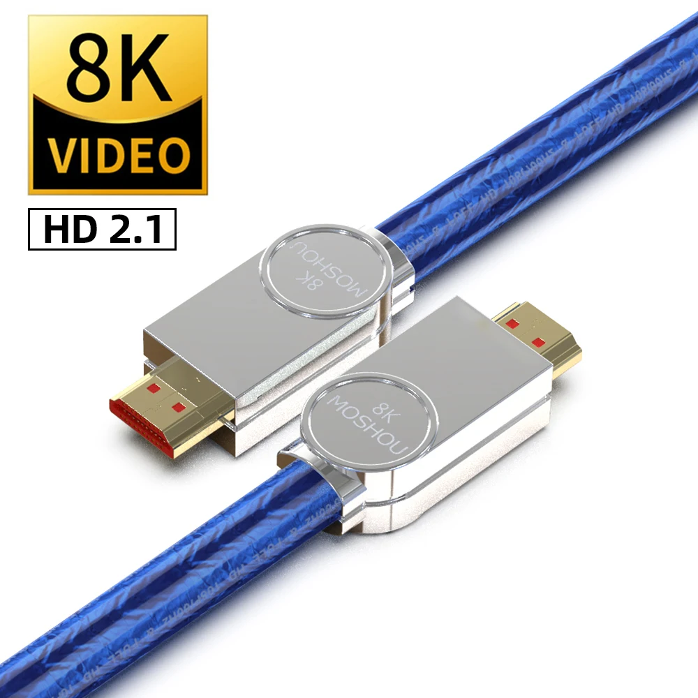 HDMI-compatible Cables 2.1 8K 60Hz 4K 120Hz HDR 48Gbps HIFI ARC 12 Bit 7680*4320 px with Audio & Ethernet HDR 4:4:4 amplifier