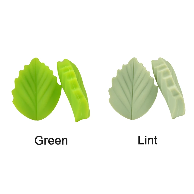 LOFCA 5pcs Cute Leaf Silicone Beads Food Grade BPA-Free Silicone Food Grade Beads DIY Silicone Keychain jewelry Accessories