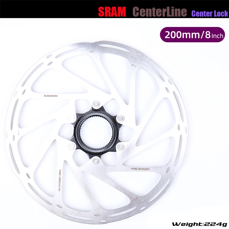 SRAM CenterLine Disc Brake Rotor Center Lock 200mm 180mm 160mm 140mm Center Line Discs Rotors Without Lockring
