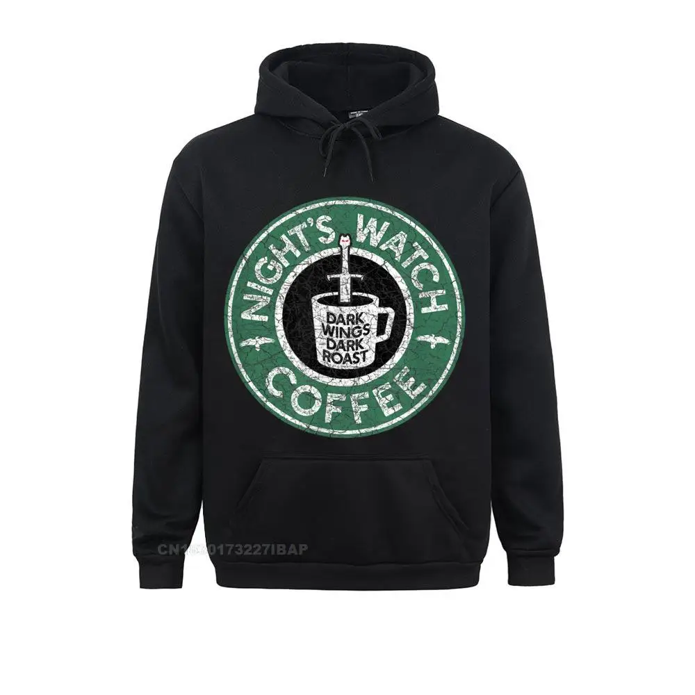 Nights Watch Coffee Funny Leisure Sweatshirts Funny Male Hoodies Christmas Preppy Style Long Sleeve Sportswears