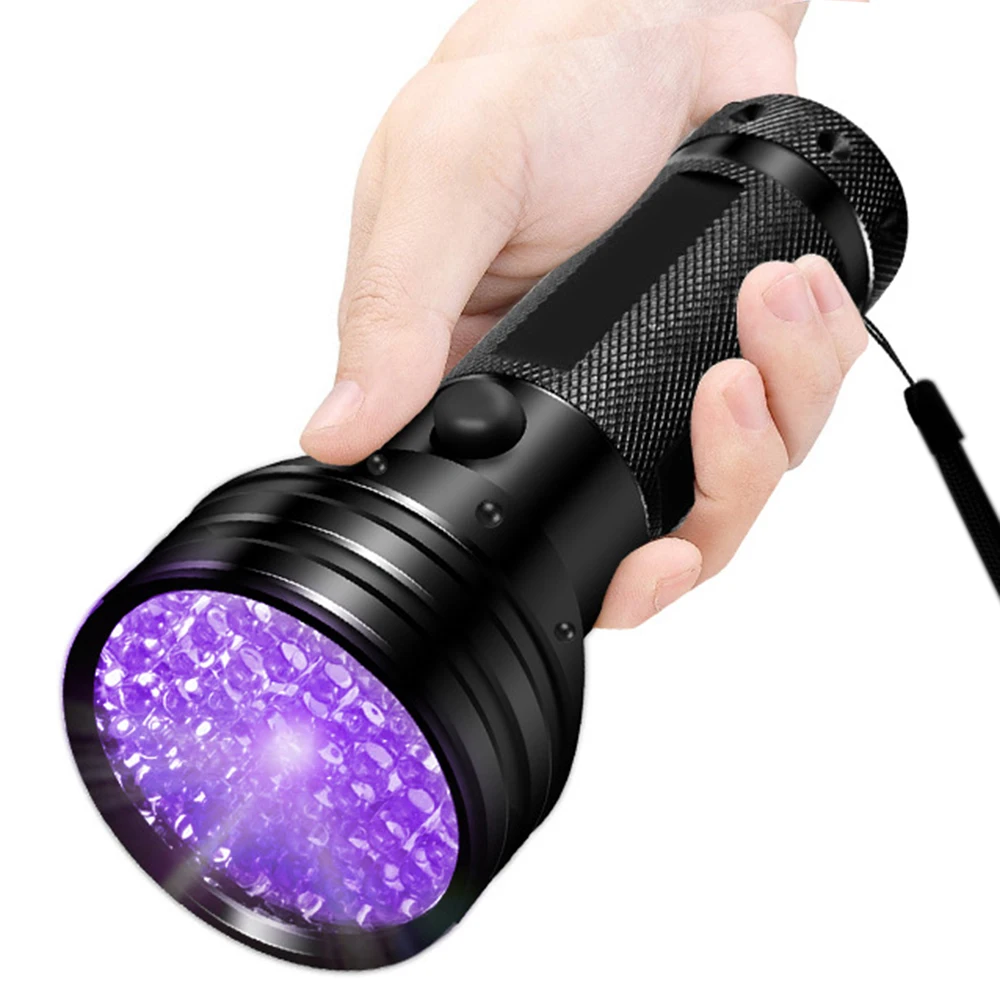 LED UV Flashlight Ultraviolet Torch Black Light 51LED 100LED UV Light 395-400nm LED UV Torch Light Pet Urine Stains Detector