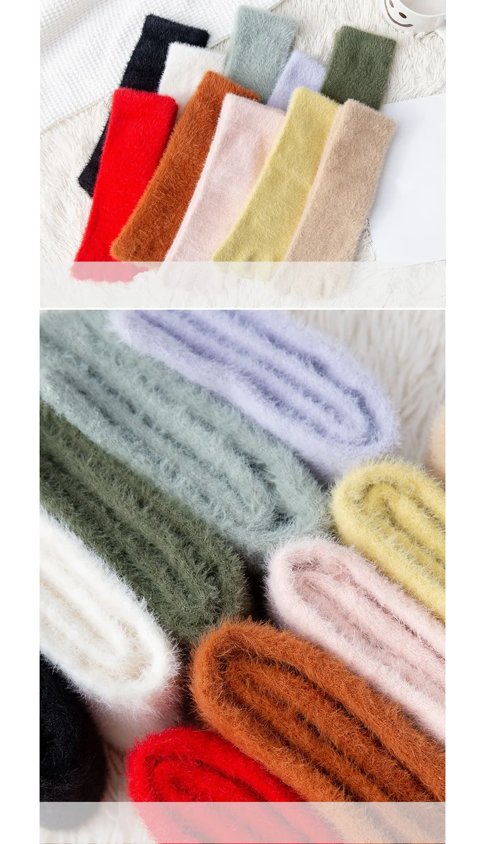 Frauen Mädchen dicke fünf Fingers ocken Winter warme bunte Korallen vlies flauschige Zehen socken weiche gemütliche Strumpfwaren weibliche Boden pantoffeln – Detail 4