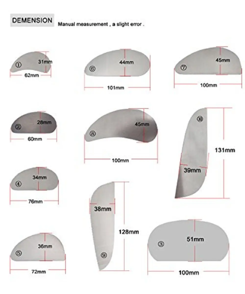 Pottery Tool Sharp Steel Scraper Throwing Trimming Rib Clay Sculpture Ceramic Pot Shape Art Craft Hobby Tools