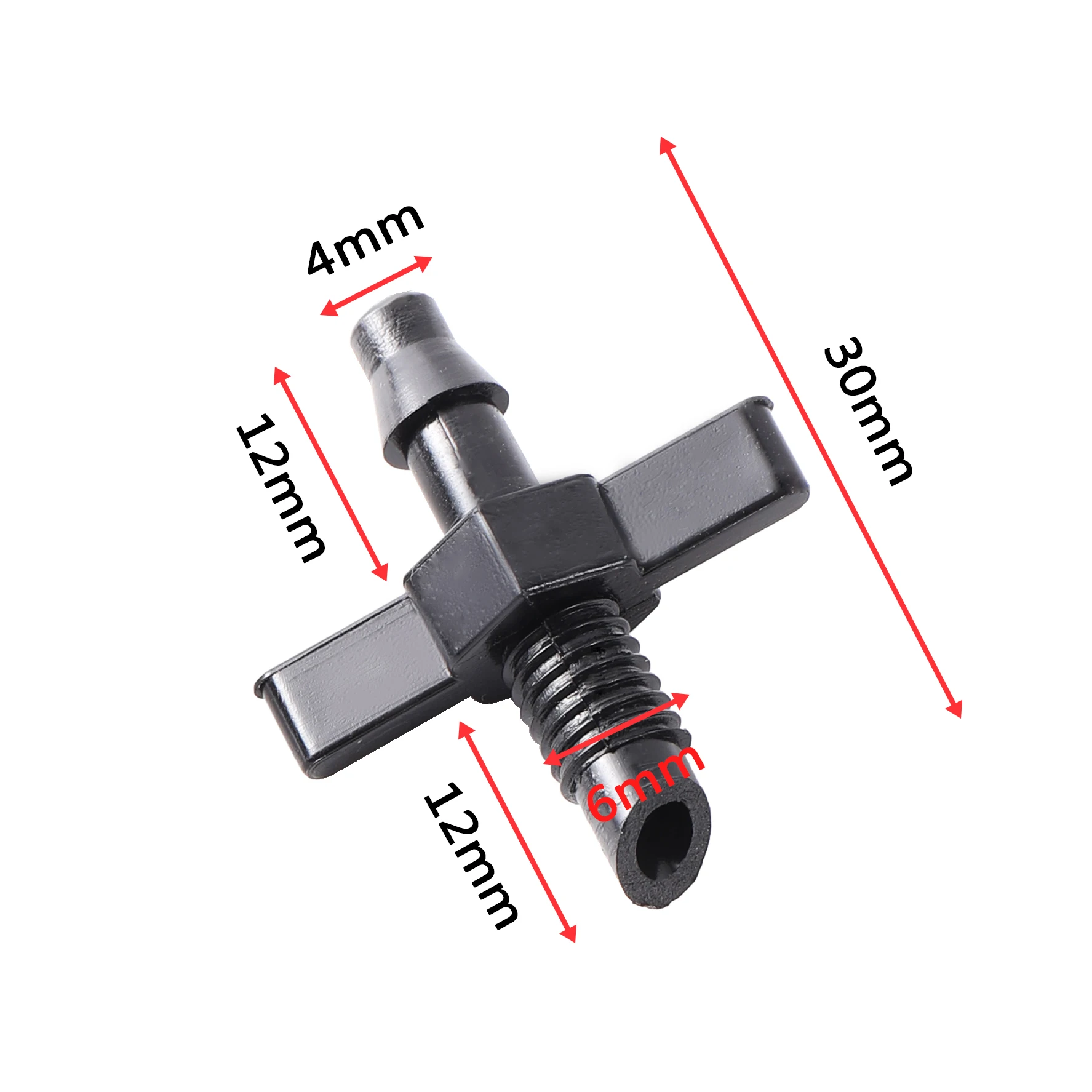 30 sztuk 6mm gwint męski pojedyncze kolczasty 4/7mm wąż PVC złącze do nawadniania kropelkowego nawadniania montażu narzędzia ogrodnicze akcesoria