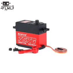 Rc Car 75KG Metal Gear Steering Servo (15T/17T Double-sided CNC Metal Servo Arm) Fit 1/5 Hpi Rofun Km Baja Losi 5ive-T DBXL FG