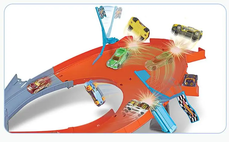 Original Hot Wheels Track City Mega Car Wash Connectable Play Set Diecast Discolour Hotwheels Toys for Children Birthday Gift