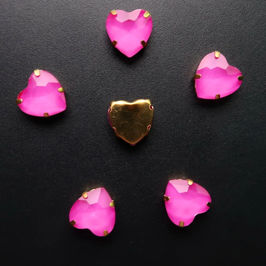 Herzförmige 20 Stück/Packung 10mm Silber Krallenfassungen Jelly Candy Glas Kristall Aufnähbare Strassperlen für Hochzeitskleider, Taschen, Schuhe, DIY-Verzierungen – Detail 14