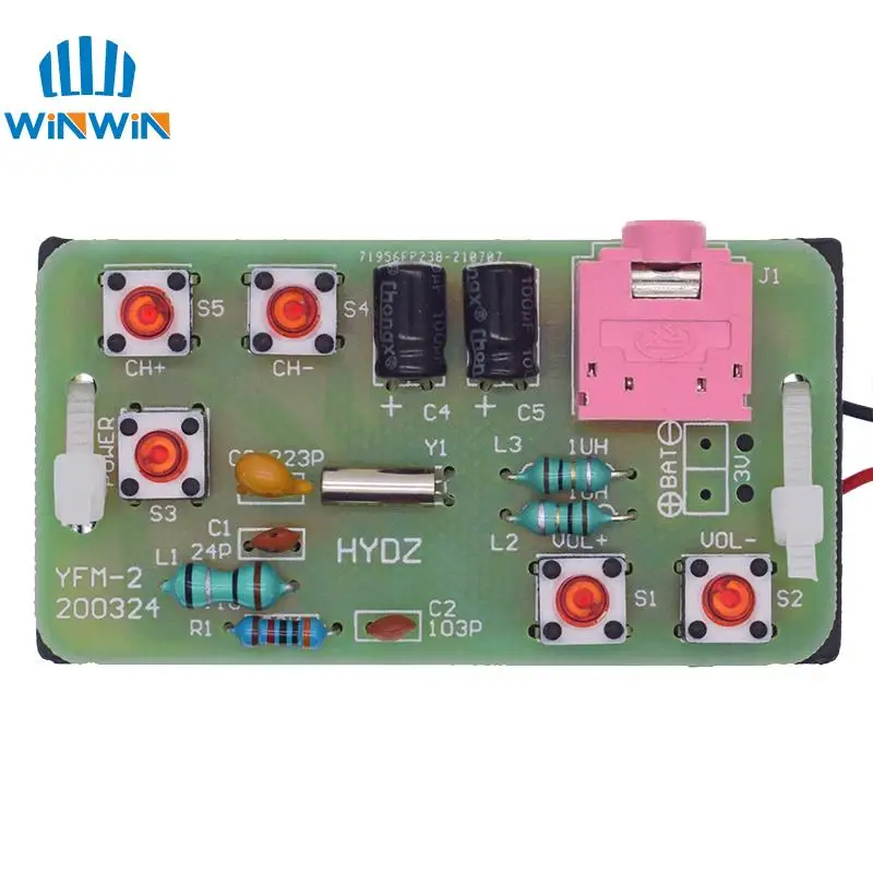 88-108MHz DIY Kit FM Radio Transmitter and Receiver Module Frequency Modulation Stereo Receiving PCB Circuit Board