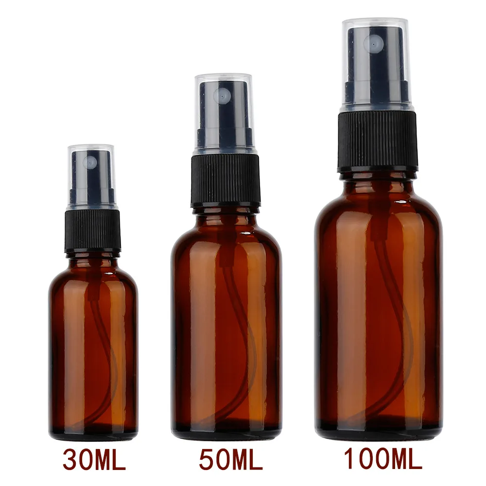 5- 100ml Refillable Portable Essential Oil Liquid Sprayer Empty Atomizer Makeup Spray Bottle Perfume Glass Refillable Bottles