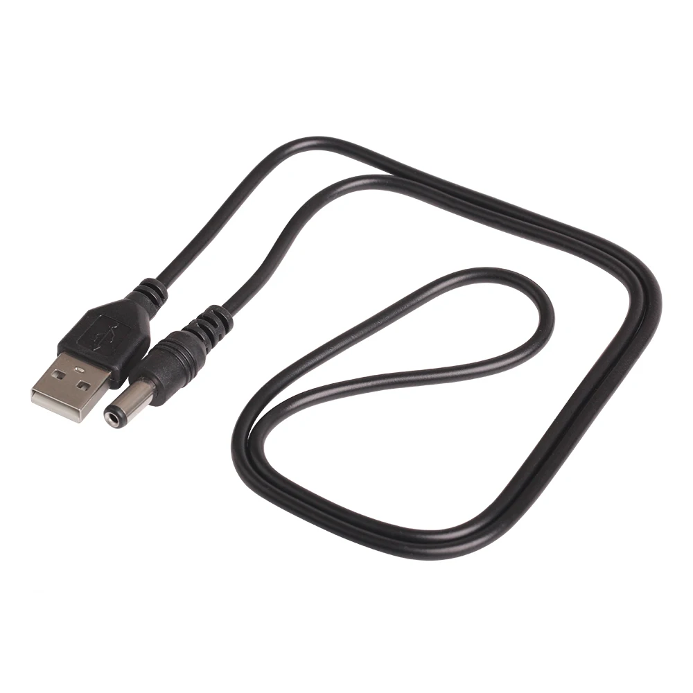 

100pcs/lot 80cm DC5.5 USB Power Charging Cable DC5.5mm*2.1mm USB TO DC 5.5*2.1mm Power Cable jack Black