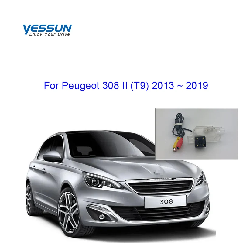 Rear view Camera For Peugeot 308 II (T9) 2013 2014 2015 2016 2017 2018 2019  CCD car license plate camera vehical reversing