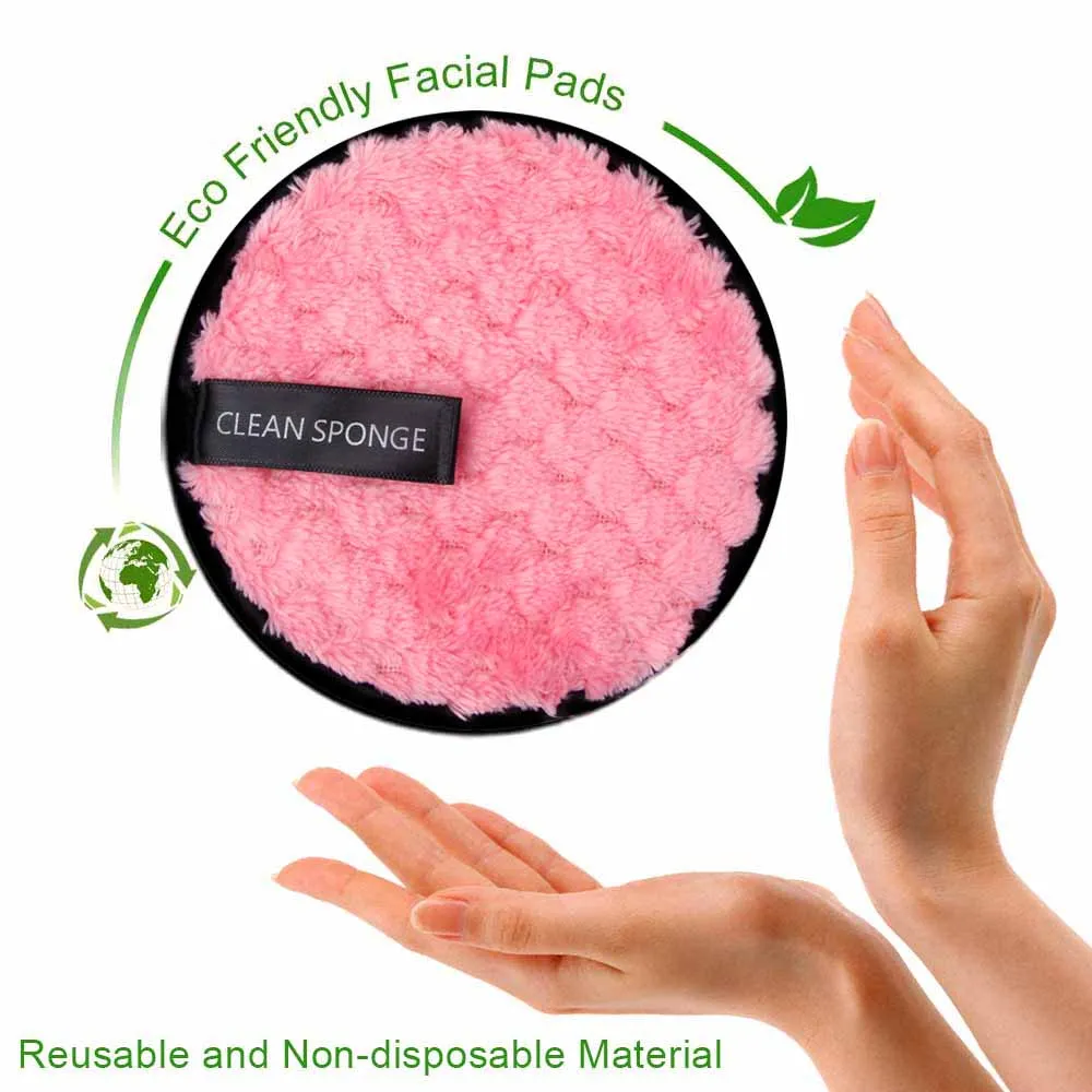 1/2Pcs Microfiber Makeup Remover Pads Cloth Reusable Discs Washable Cotton Wipes Face Cleansing Forever Skin Care Sponge Tools