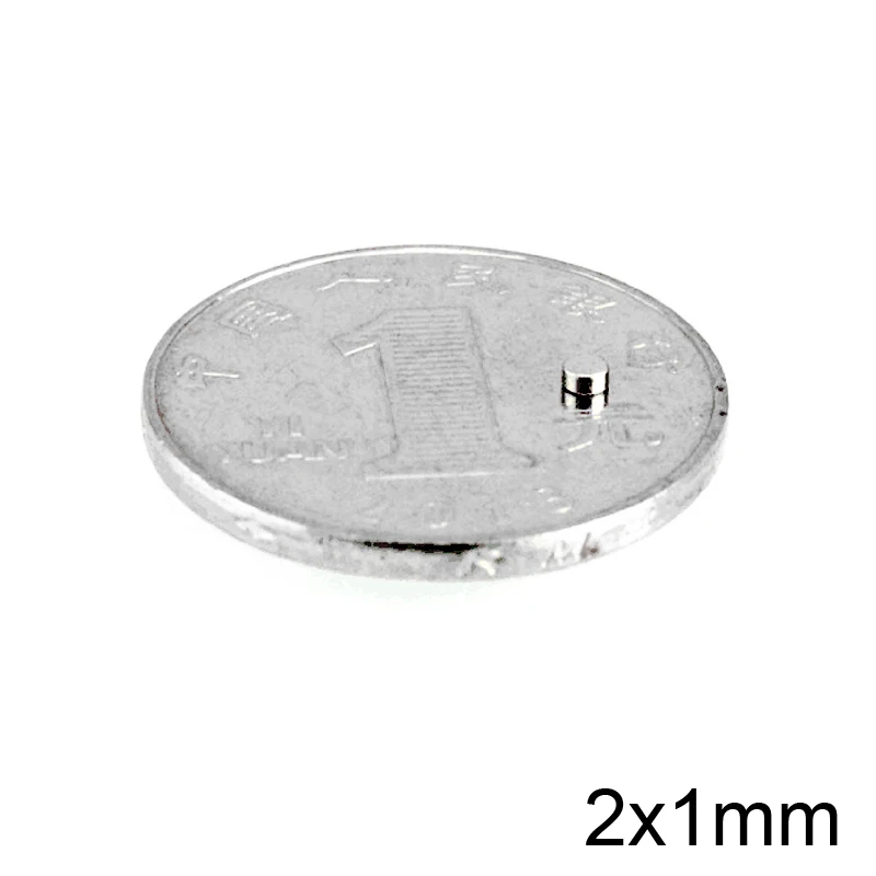 100~10000PCS 2x1 Small Round Magnet 2*1mm Neodymium Powerful  Magnetic 2x1mm Permanent NdFeB Strong Magnet 2*1 mini Disc magnet