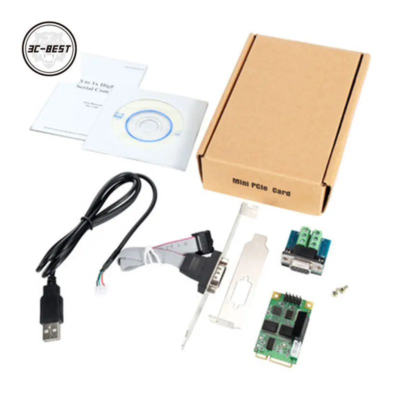 MINI PCI-E to RS232/422/485 serial port surge blocking, isolation of magnetic lotus root with electrostatic protection