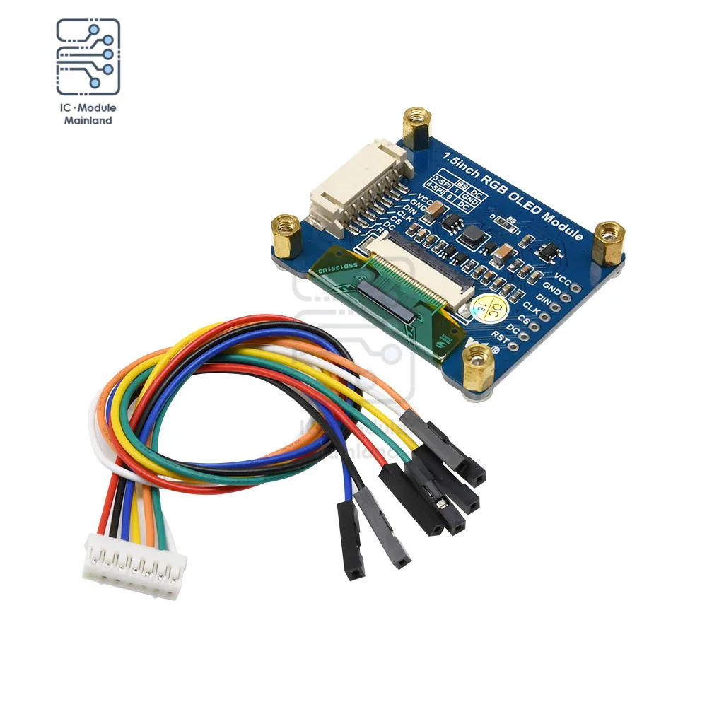 Diymore 1.5 calowy 1.5 "moduł wyświetlacza OLED RGB 128X128 SSD1351 SPI I2C IIC dla Arduino Raspberry Pi STM32