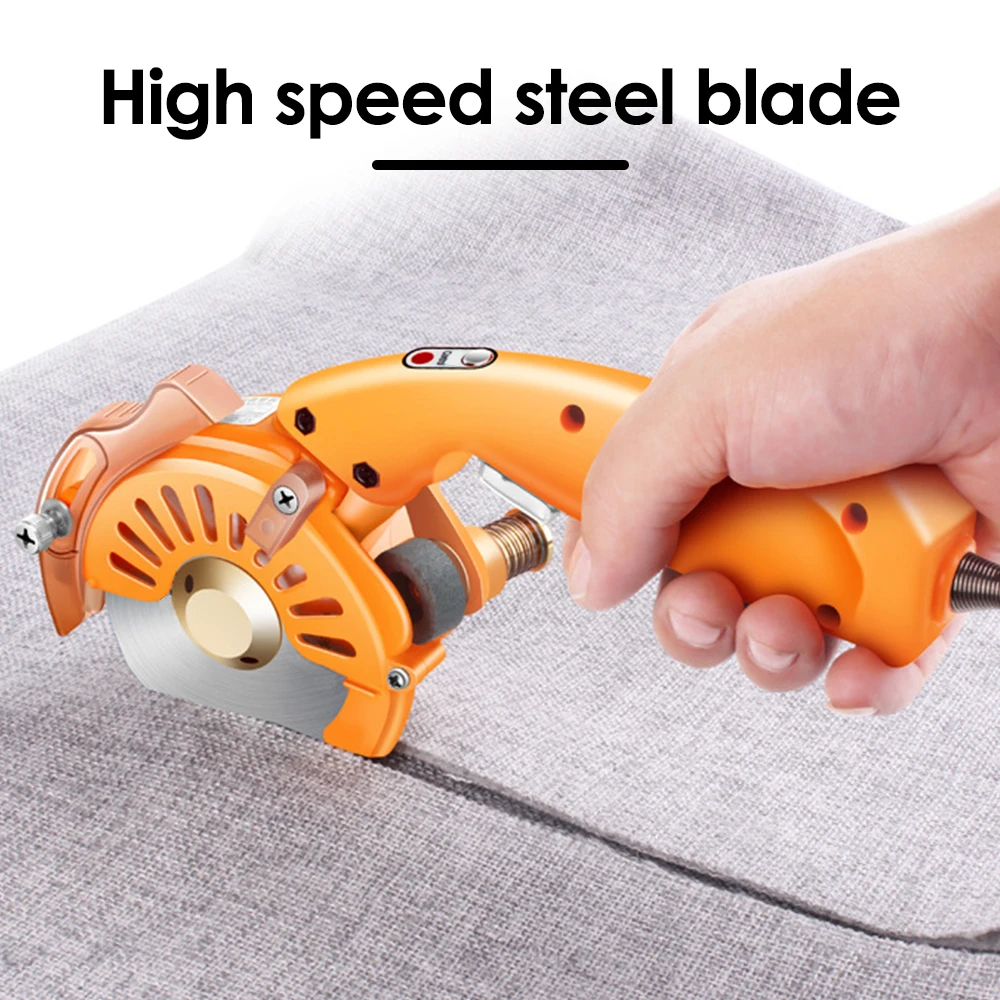 Electric Fabric Cutter Rotating Cutting Machine 27mm Thickness 100mm Diameter Electric Round Scissors Cutting Cloth Leather Tool