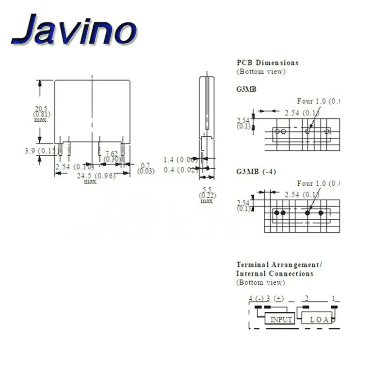 1 Uds 5V 12V 24V DC-AC módulo de relé de estado sólido G3MB-202P G3MB 202P PCB SIP SSR AC 240V 2A interruptor de relé de resistencia de circuito de