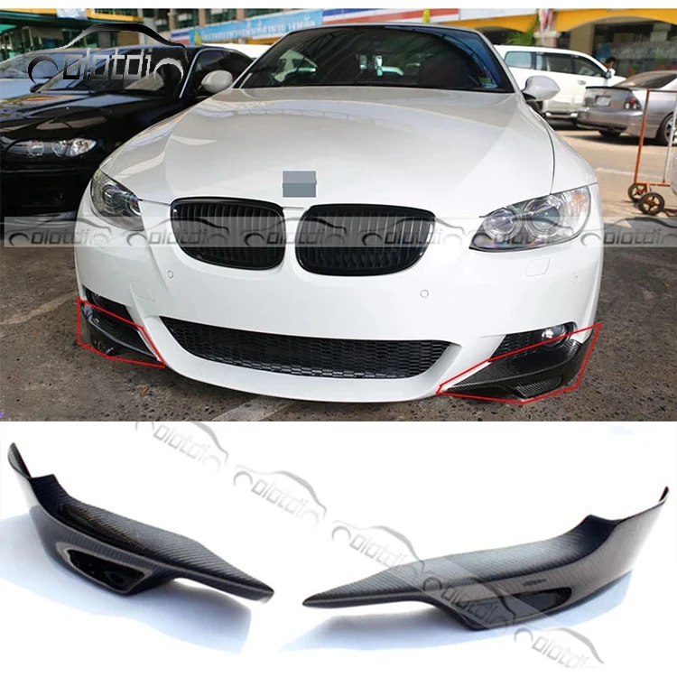 P Style Front Bumper Lip Carbon Fiber Side Rocker Winglet Splitters Flaps for BMW 3 Series E92 M Tech 2008+