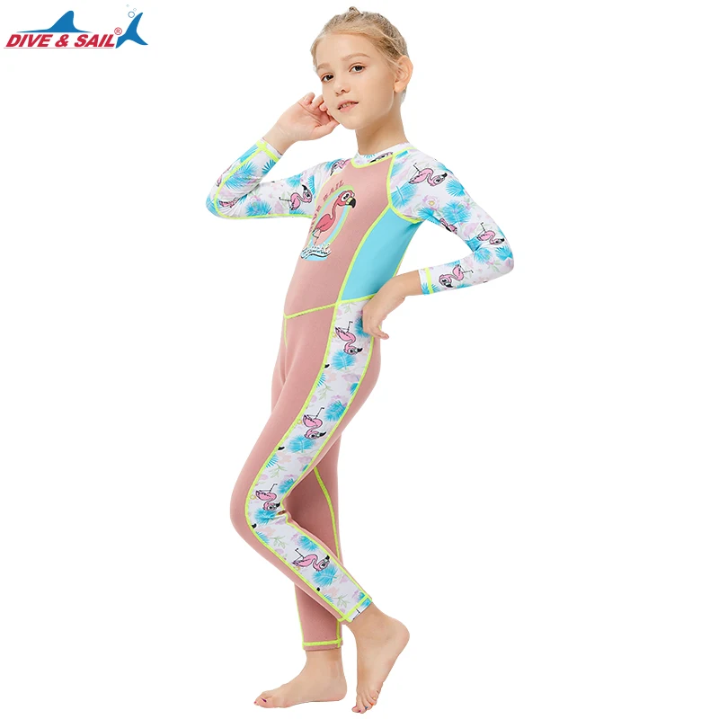 Wetsuit Kids 2mm Neoprene +0.5mm Lycra UPF50+ Warm Full Long Sleeve Thermal Swimsuit Youth Boy's /Girl's One Piece Rashguards