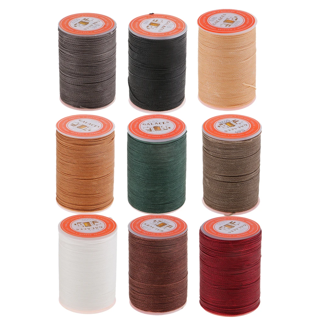 93 Yards 0.65mm Sewing Waxed Thread Hand Stitching Cord for Leather craft DIY Sewing Bags Handbags Wallets Tents Backpacks