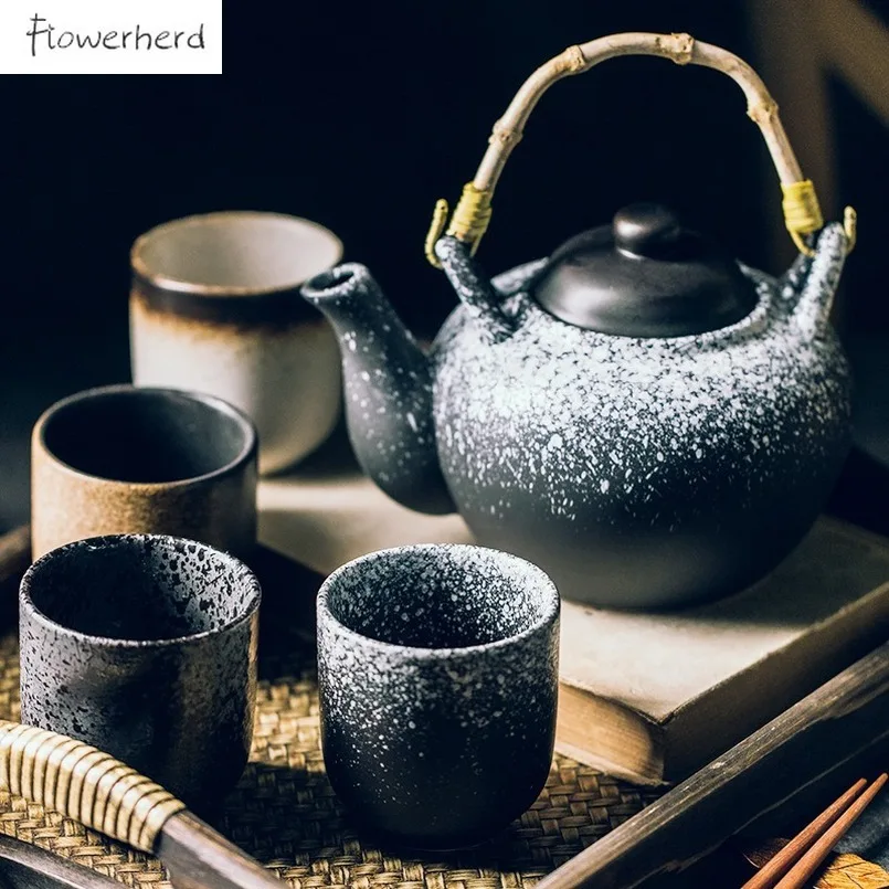 Taza de té de cerámica grande, juego de té de Kung Fu, vajilla de estilo japonés, taza de té de porcelana para Hotel