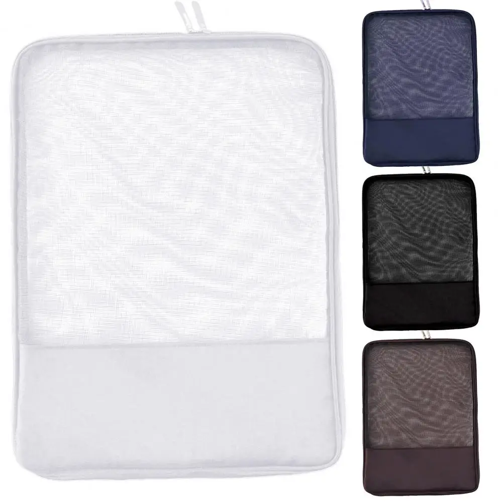 서류 가방 반투명 A4 지퍼 컴팩트 디자인 학생 케이스 종이 검사 나일론 가방, 사무실 학교 폴더