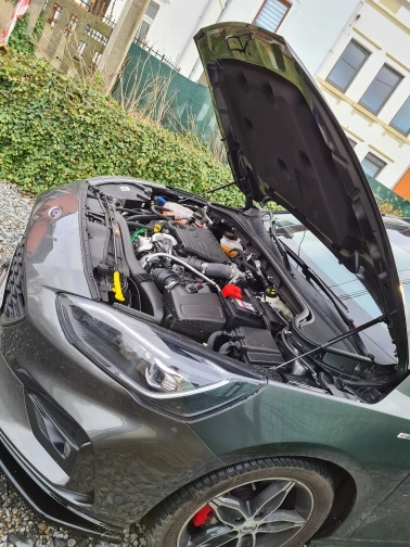 Amortisseurs de capot pour Ford Focus MK4 2018 – 2024, tiges de Support de levage à gaz, en Fiber de carbone, amortisseurs à ressort