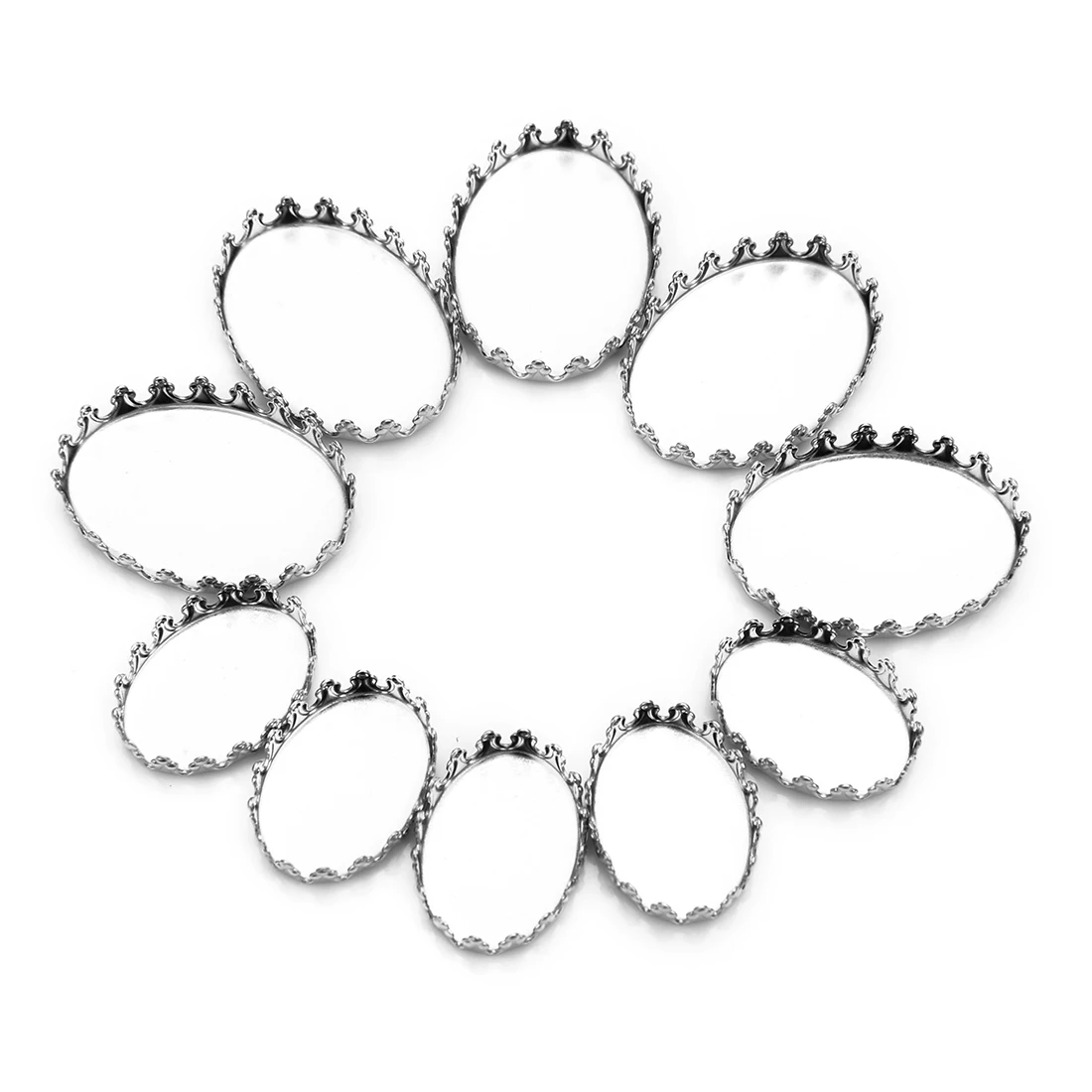 20 sztuk/partia 13x1 8/18x25mm owalne ze stali nierdzewnej pokrywa piwa puste baza Cabochon Gems ustawianie Bezel taca DIY two... — zdjęcie 5