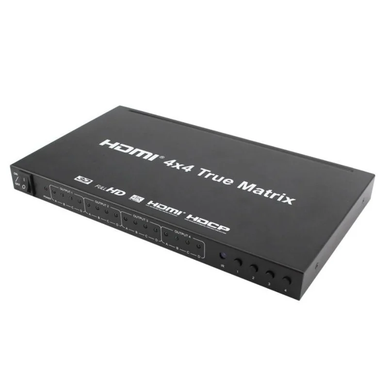 Matriz divisor e interruptor com controle ir, 4k, 4x4, 3d, 4k/30hz, hdmi 1.4, truehd