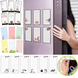 Dry-erase Magnetic Fridge Notepad Refrigerator Magnets Cat Dog Small Magnetic White Board Memo Pad Reminder Planner Sheet Marker