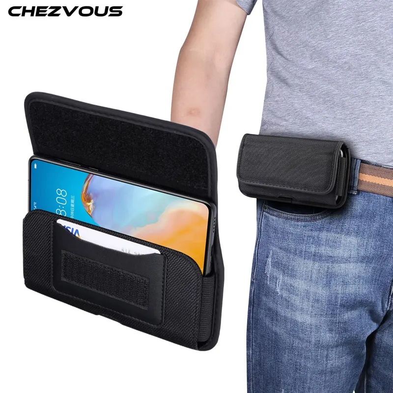 Universal Phone Belt Case 4.7-7.2'' Pouch for Huawei p40 p30 p20pro honor9X 8X mate30 20 20X p9p10 plus Waist Bag Velcro Holster