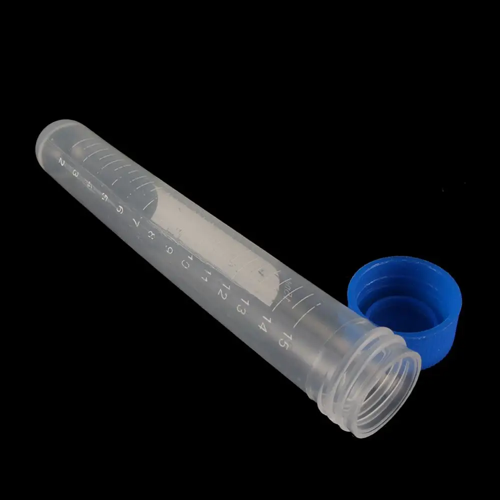 15ml Screw Cap Round Bottom Centrifuge Tube Free-standing Centrifugal Tube Laboratory Analysis Sample Vial 5 Pcs