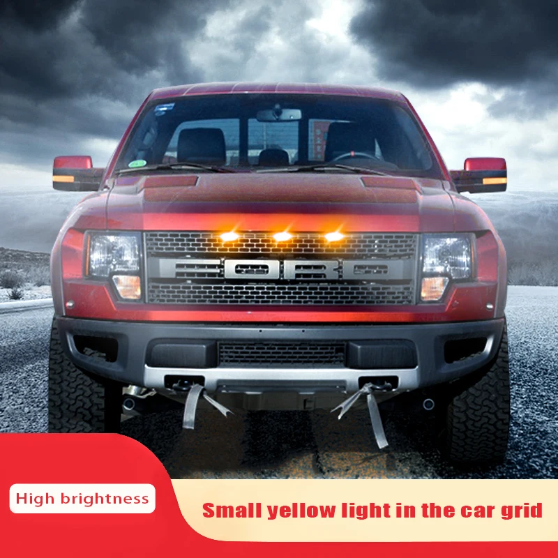 

6000K White/Yellow 12V Front Grille Lighting Waterproof For Car Ford Raptor F150 w/TRD Pro Grill ONLY Front Grille Lighting DRL