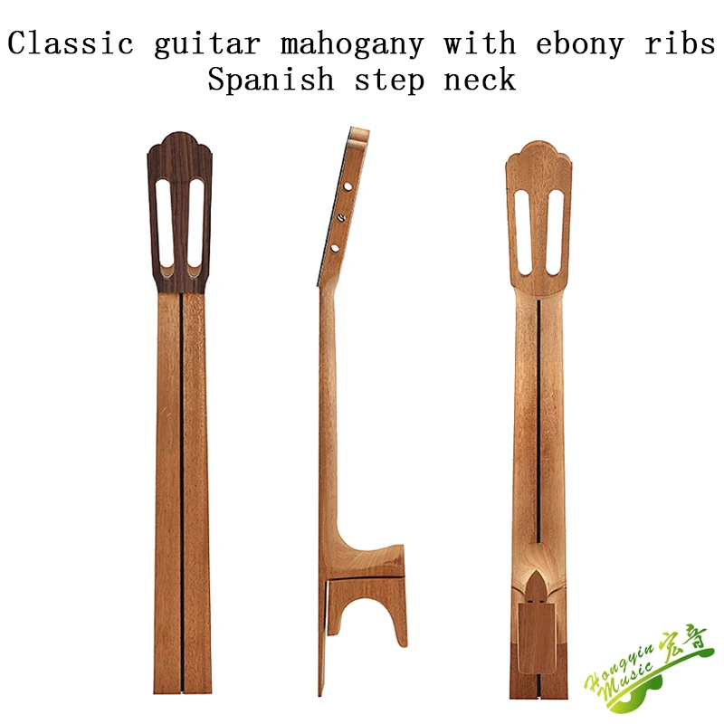 Authentic peach core clip ebony classical guitar finished neck Spanish spanner Spanish stepped neck