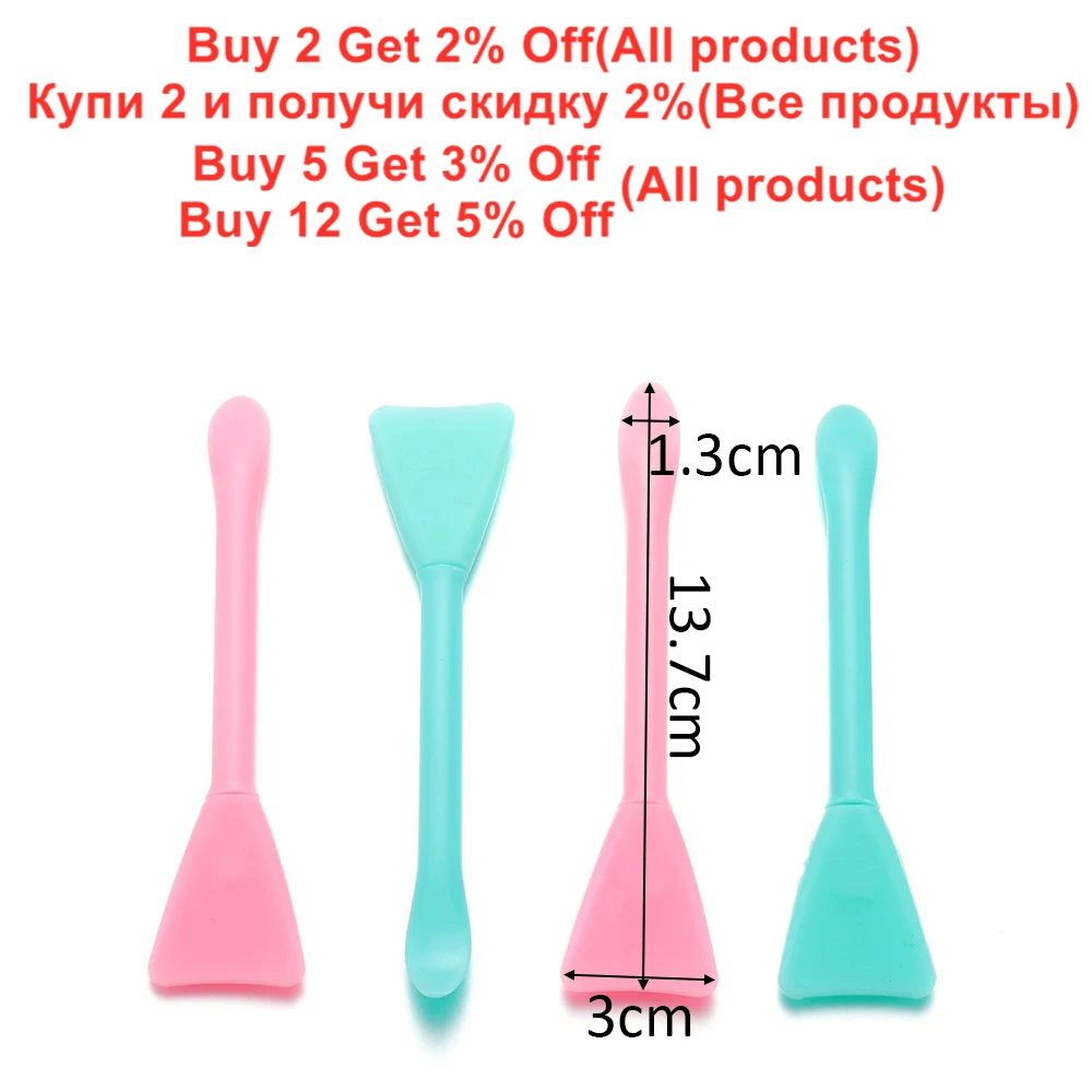 2/5Pcs Multifunction Silicone Brush Powder Spoon Facial Stirring Brush Soft Silicone Epoxy Resin Glue Tools Easy To Clean