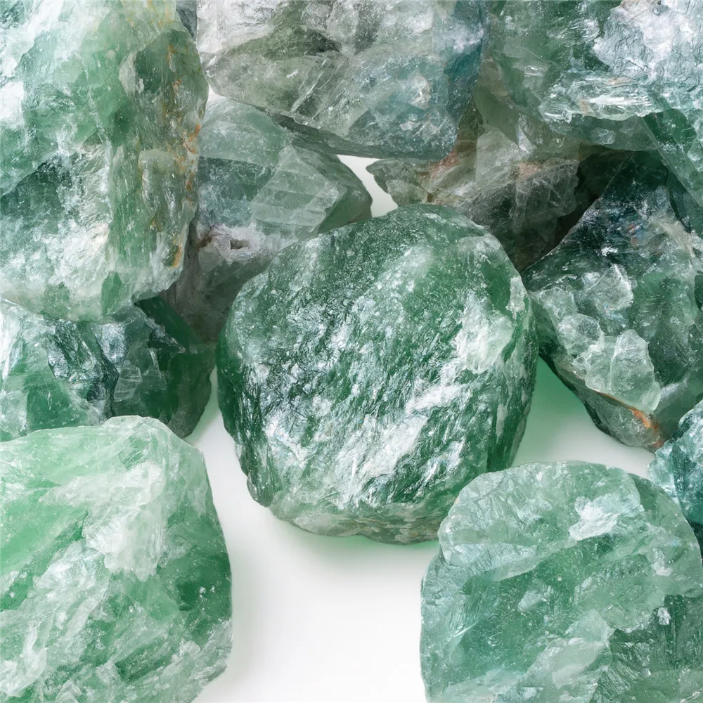 

1pcs Green Fluorite Quartz Natural Mineral Raw Stones Specimen Energy Stone For Divination Home Decor high quality