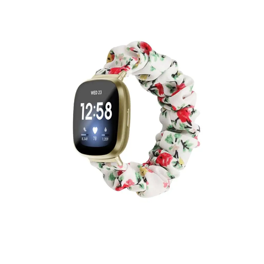For Fitbit Versa 3 watchband Elastic polyester strap Women lady bracelet band for fitbit sense / versa3 smart watch accessories